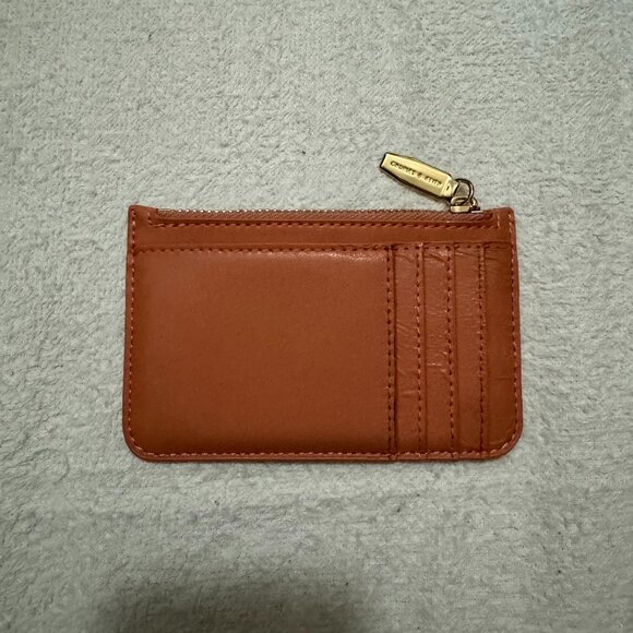Charles & Keith Side Zip Multi-slot Card Holder, Peach - Picture 2 of 3